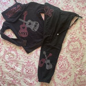 PINK VICTORIAS SECRET BLING GUITAR SET VINTAGE RARE 🩷🎸🖤